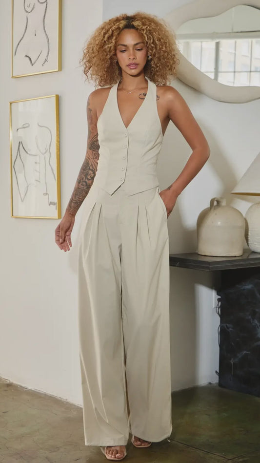 Bone halter vest