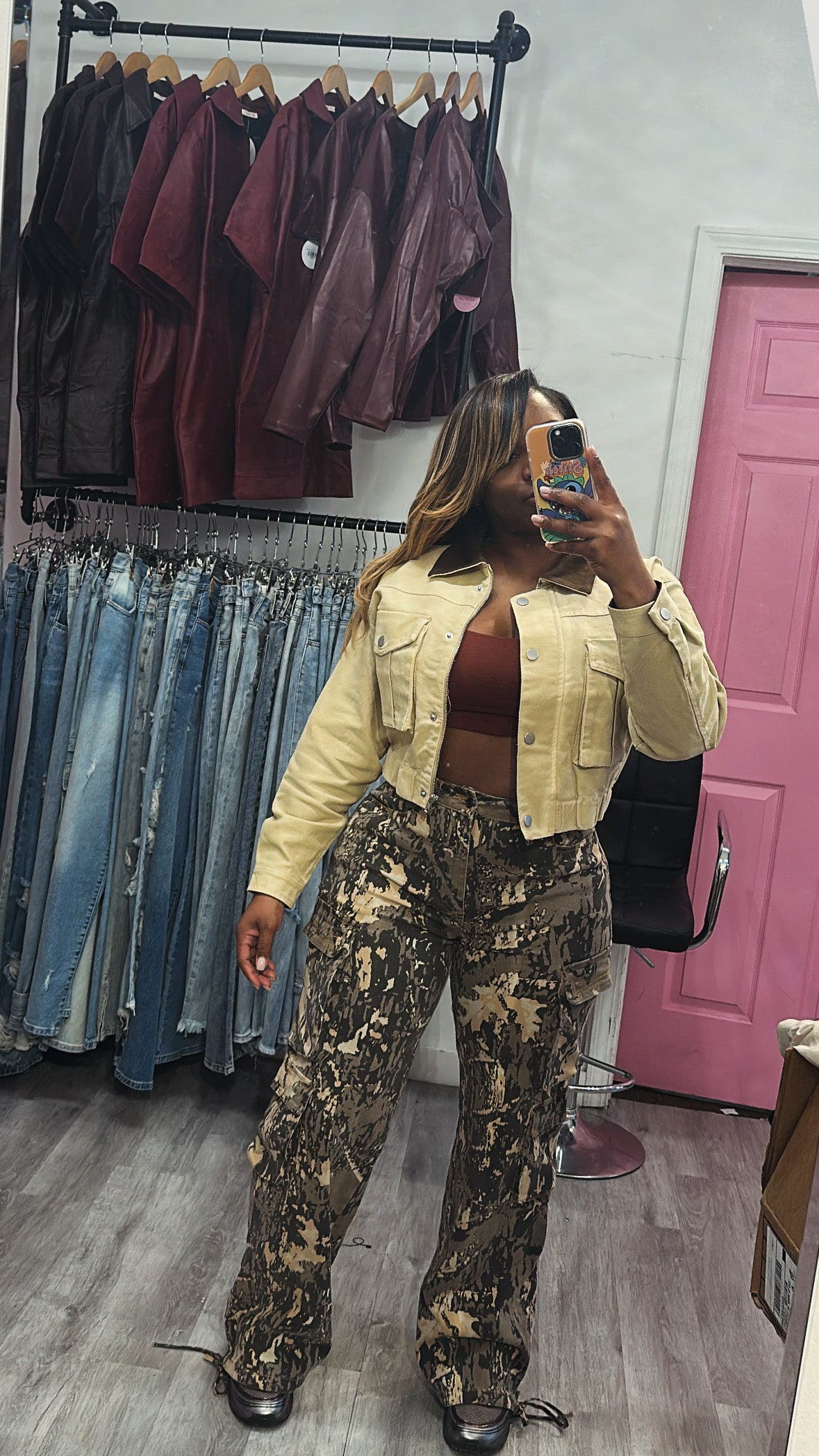 Cropped utility jacket