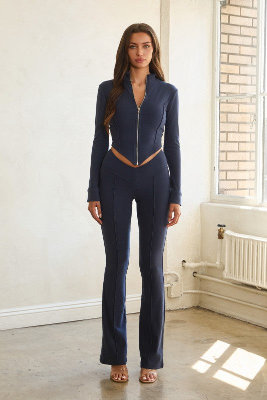 Soft V cut pants set