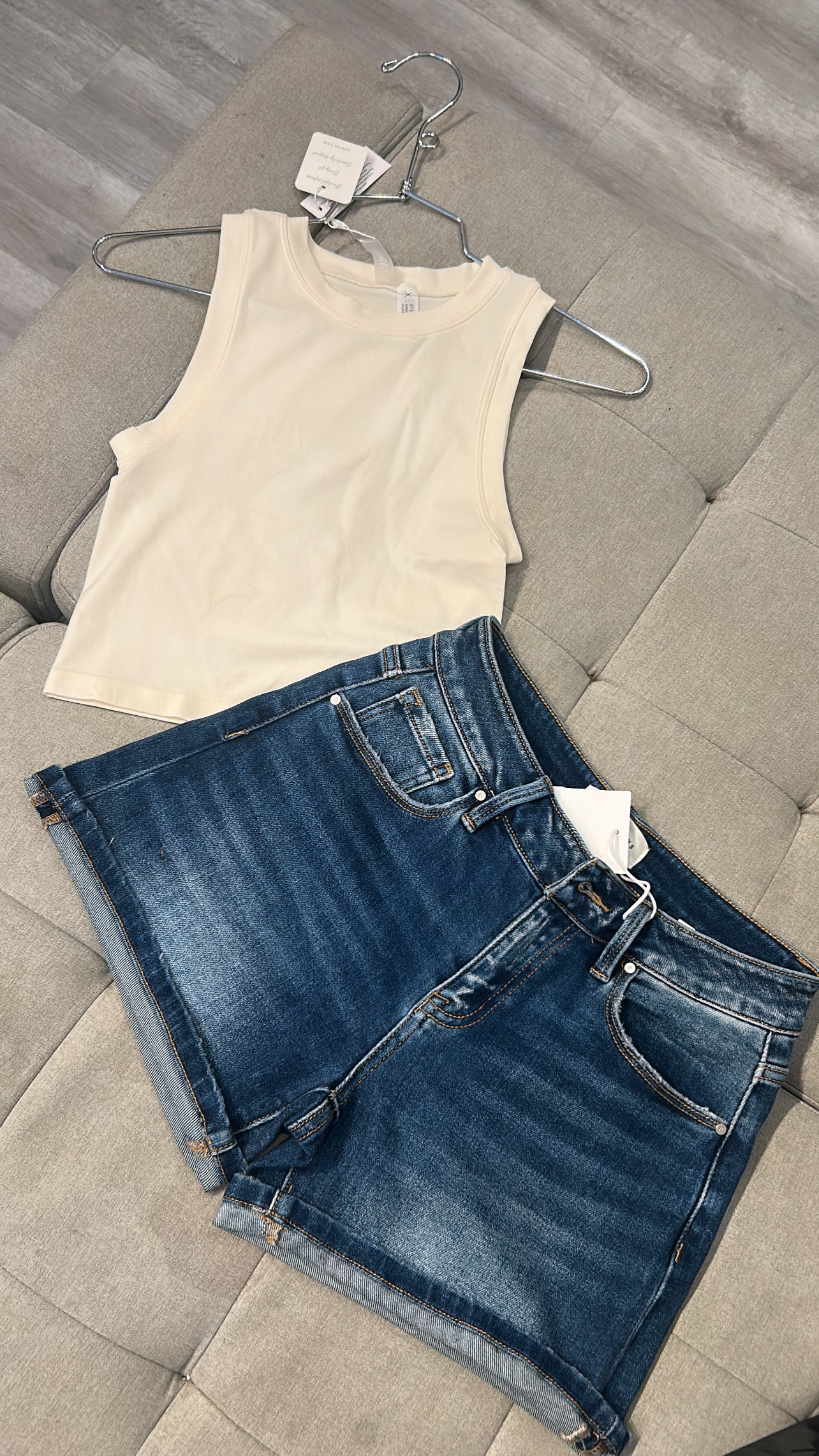 Kei denim shorts