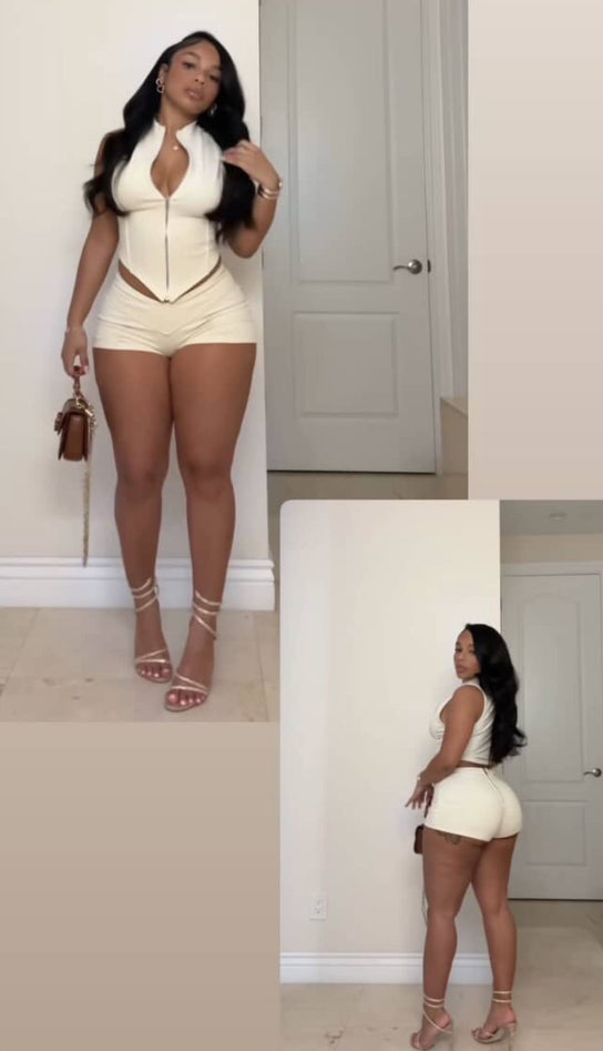 Soft V cut short set