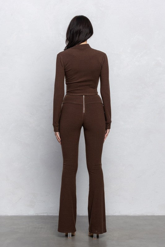 Soft V cut pants set