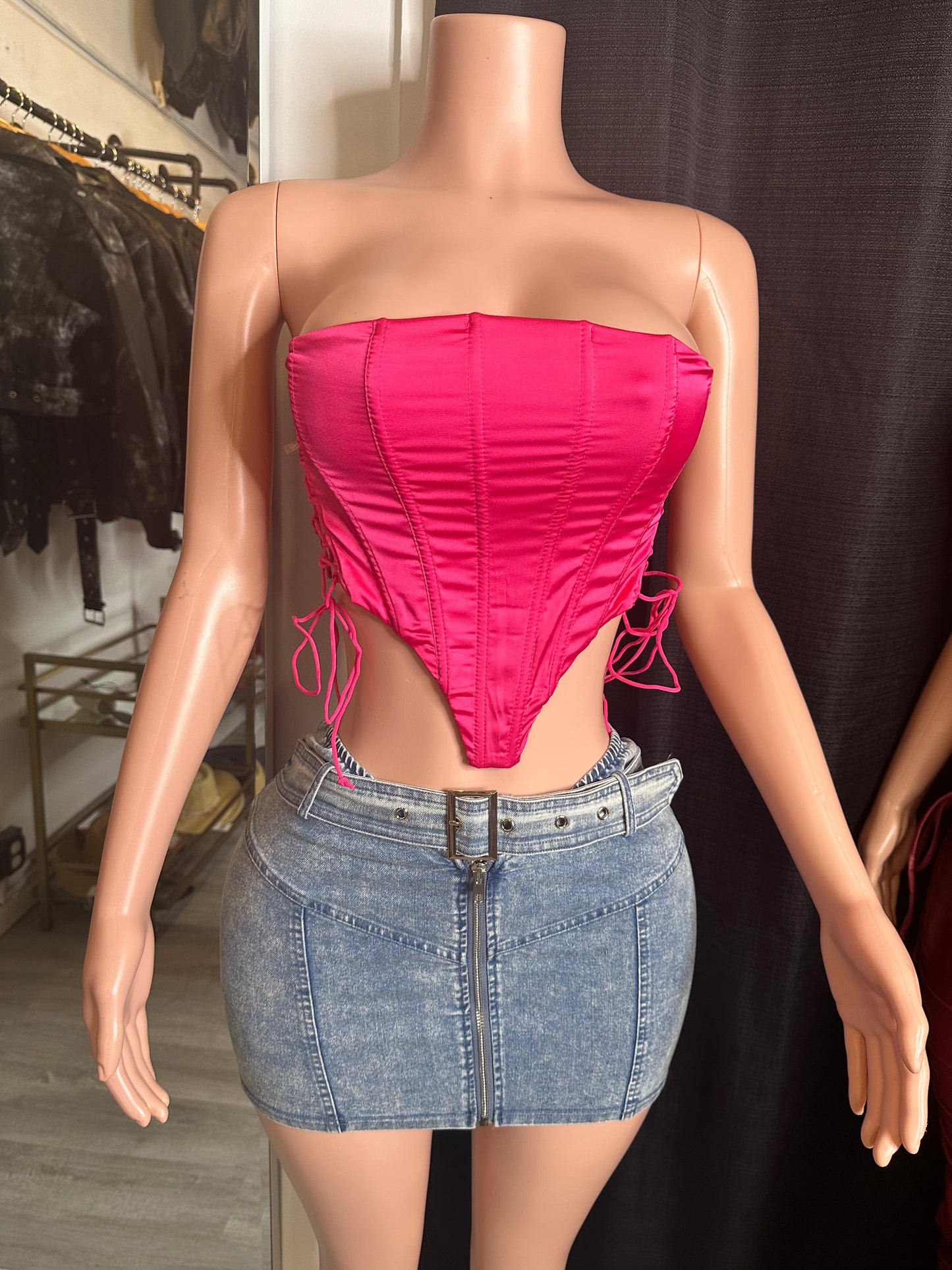 Angel satin corset
