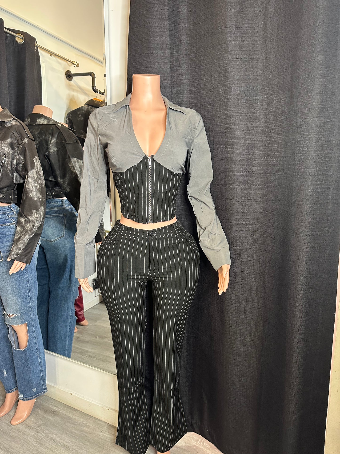 Poplin pinstripe set