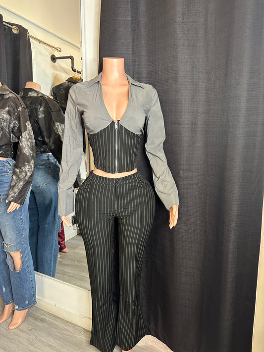 Poplin pinstripe set