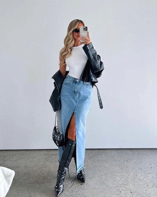 Dixie denim skirt
