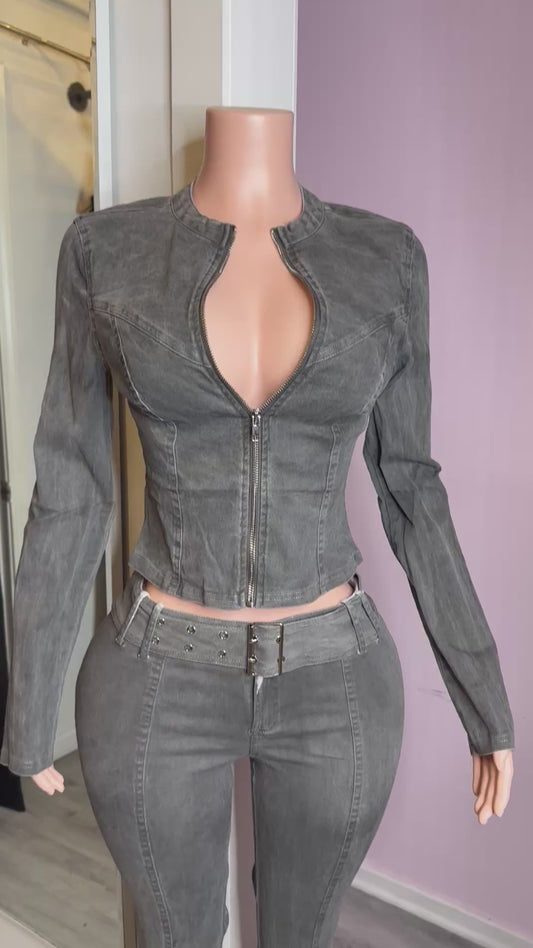 Amaya zip up set
