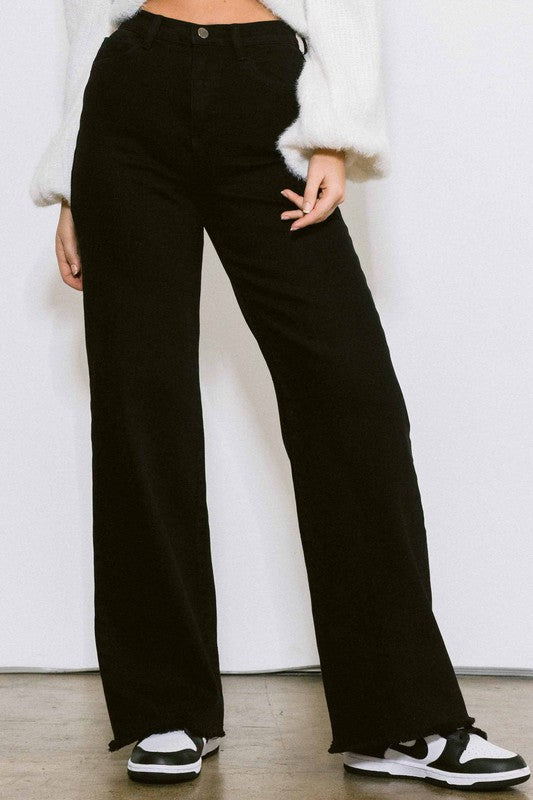 High waist classic wide leg