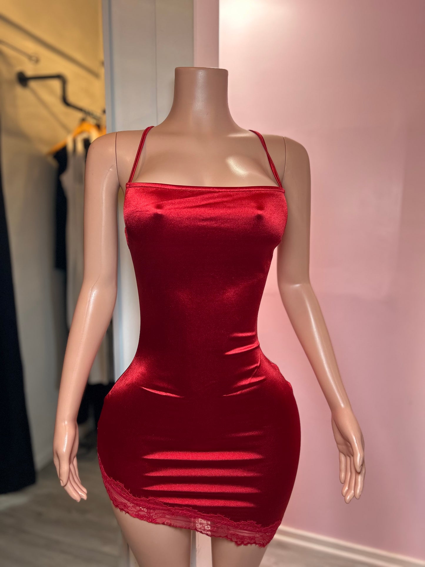 Crimson mini dress