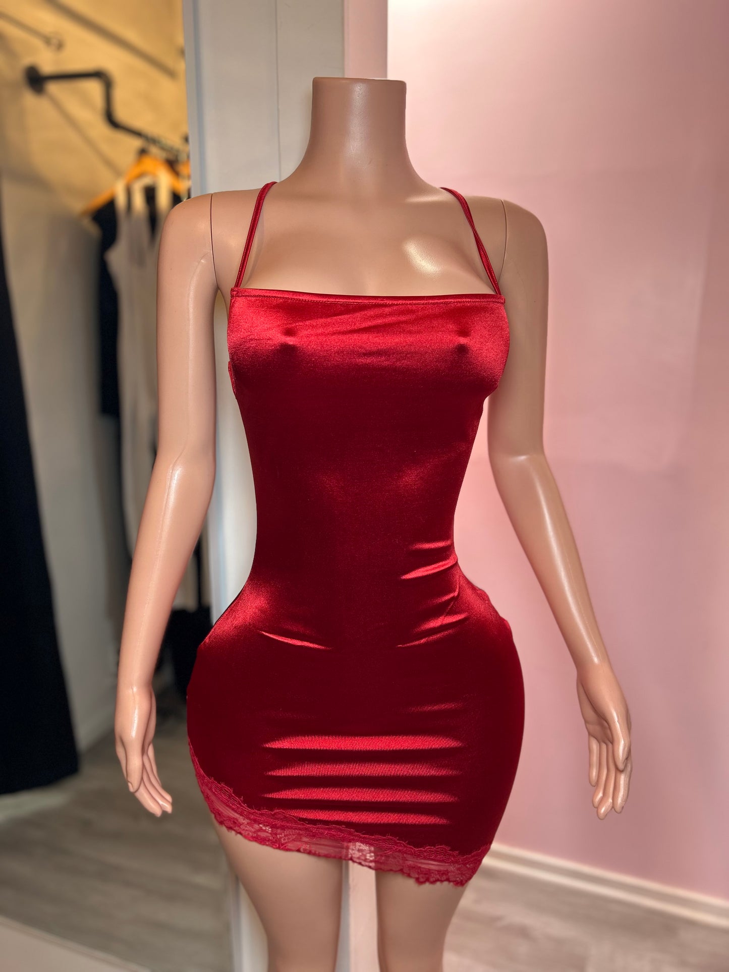 Crimson mini dress