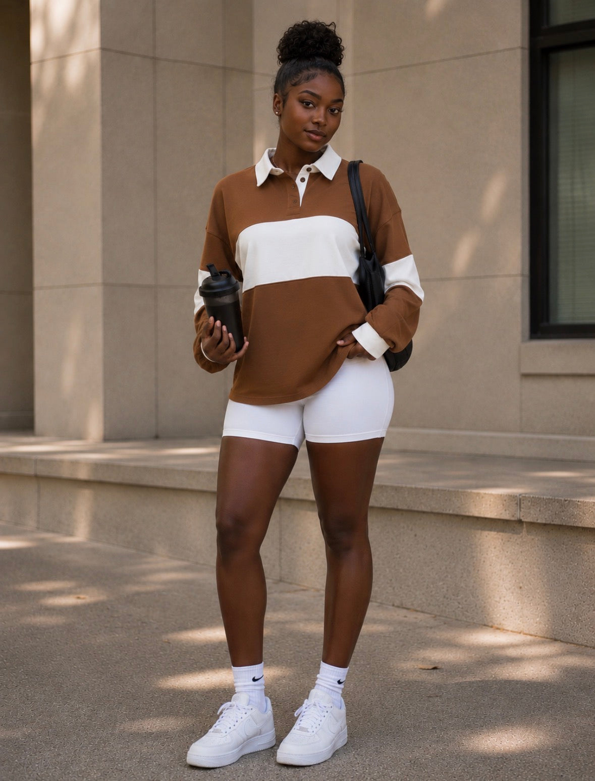 Stripe rugby short set