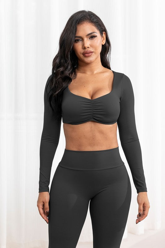 2 piece crop yoga set