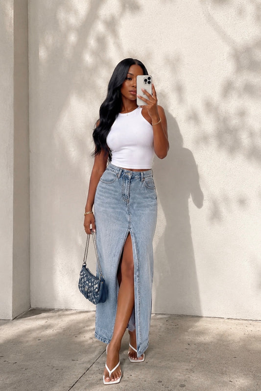 Dixie denim skirt