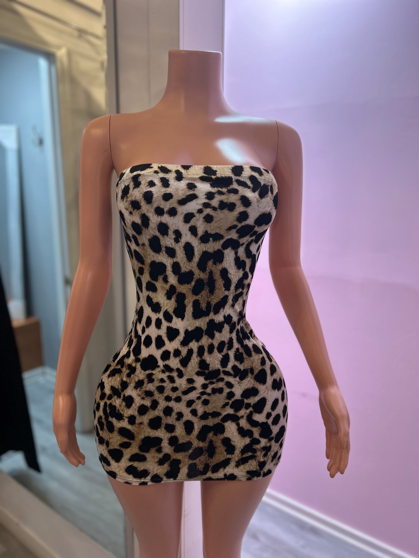 Cheetah velvet mini