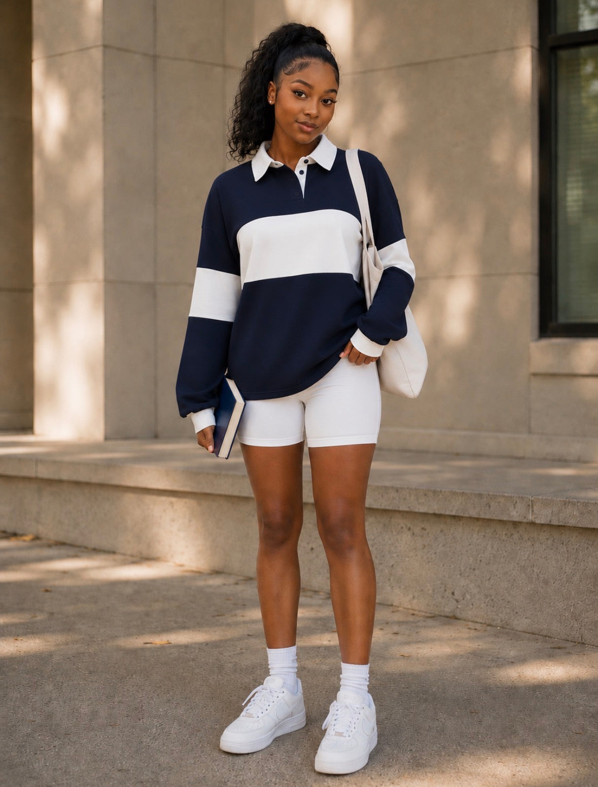 Stripe rugby short set