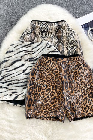 Leopard print shorts