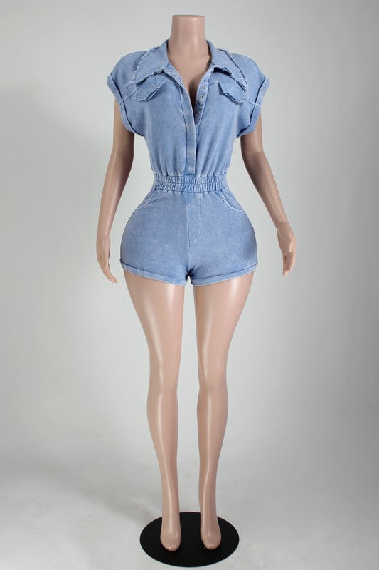 mineral denim romper