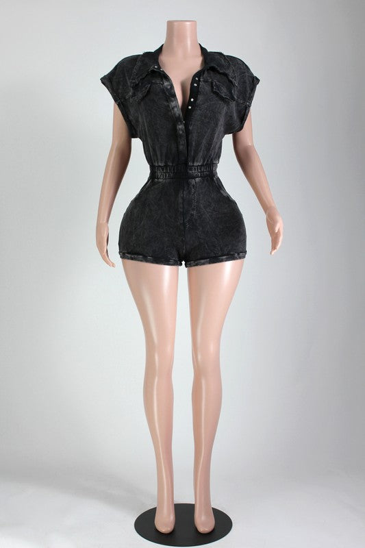 mineral denim romper