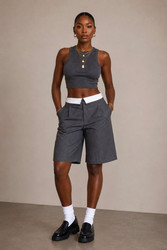 Soho pinstripe Bermudas