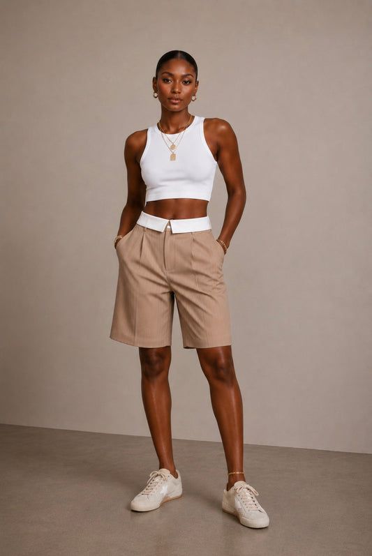 Soho pinstripe Bermudas
