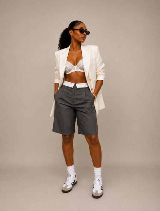 Soho pinstripe Bermudas