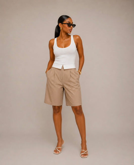 Soho pinstripe Bermudas