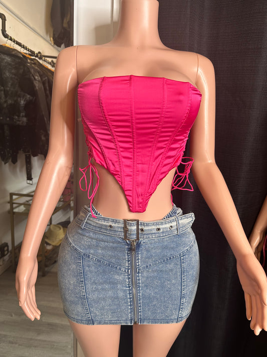 Angel satin corset