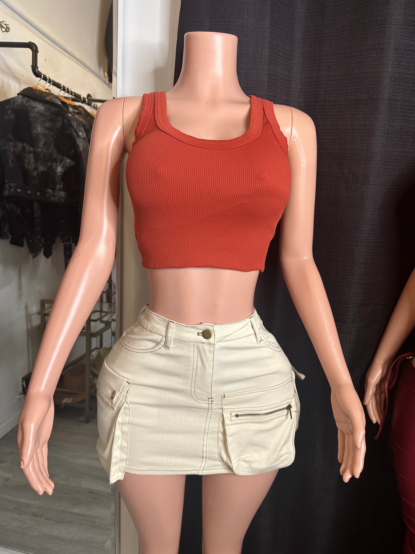 Cargo mini skirt