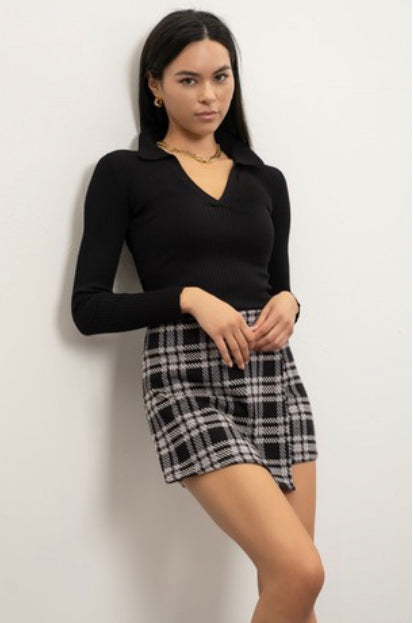 PLAID SKORT